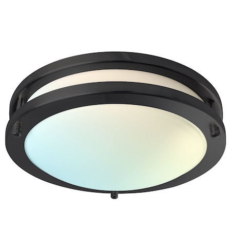 Luxrite 10 Inch LED Flush Mount Ceiling Light 5 CCT Selectable 2700K-5000K 14W 1050LM Dimmable LR23290-1PK